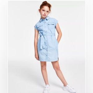Big Girls Chambray Shirtdress size L (12/14)